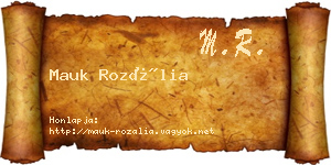 Mauk Rozália névjegykártya